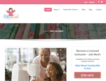 Tablet Screenshot of kidscansew.com